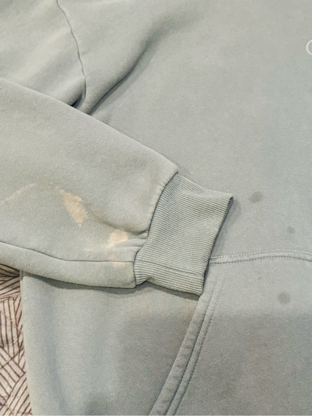 Comfrt Blue Hoodie & Sweatpants Set M/S AS IS Bleach Marks - Picture 2 of 4